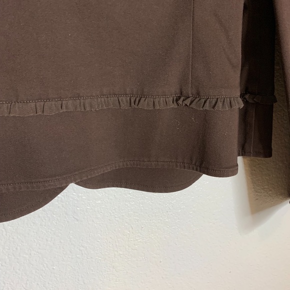 Talbots Womens Sz 18 Brown Blazer Jacket Coat Button Up Fabric Buttons Floral em - Picture 6 of 6